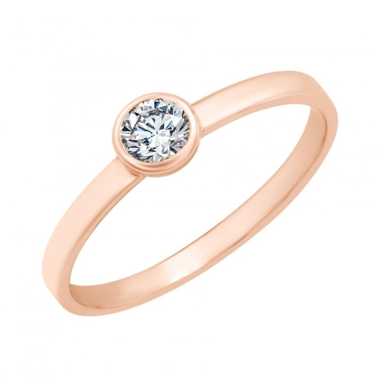 Verlobungsring aus Gold mit Diamanten 31778