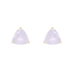 Silberne Ohrstecker mit Rosenquarz Nellie