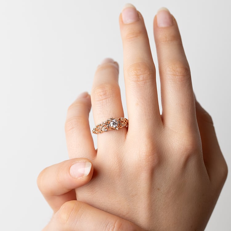 Vintage-Verlobungsring aus Gold mit Diamanten Chantal 147952