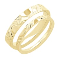 Eheringe mit der Gravur von Sonnenmotiven Villa