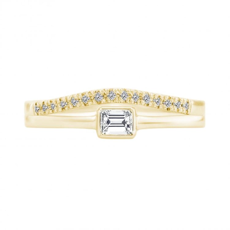 Goldenes Ringset mit Diamant Hera 27715