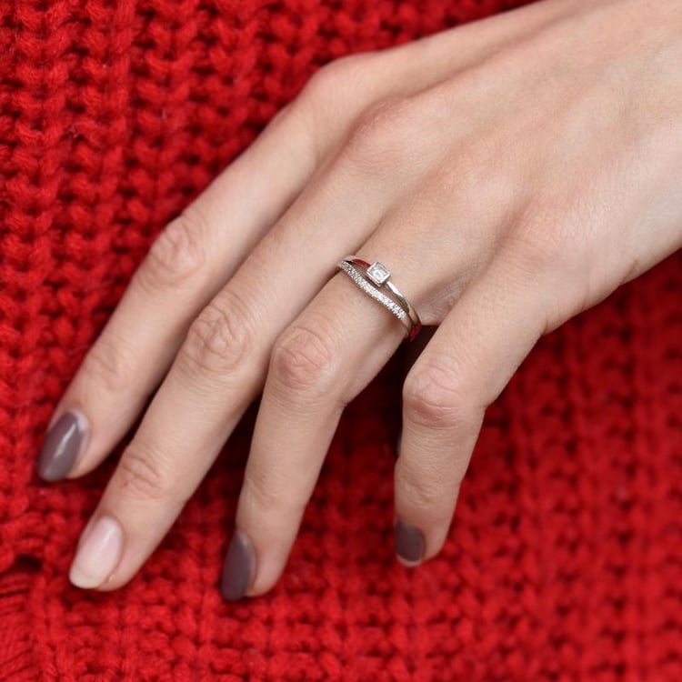 Goldenes Ringset mit Diamant Hera 27705