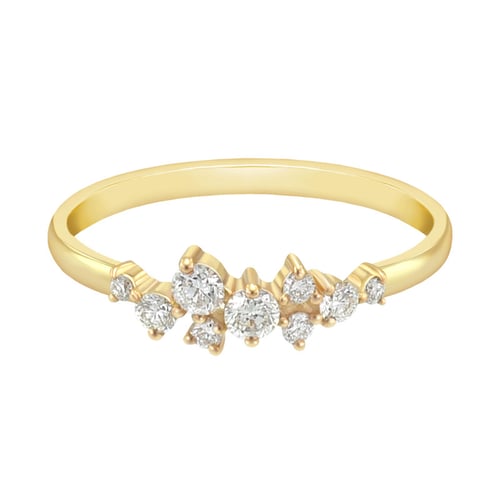 Cluster Ring mit Diamanten Isolde