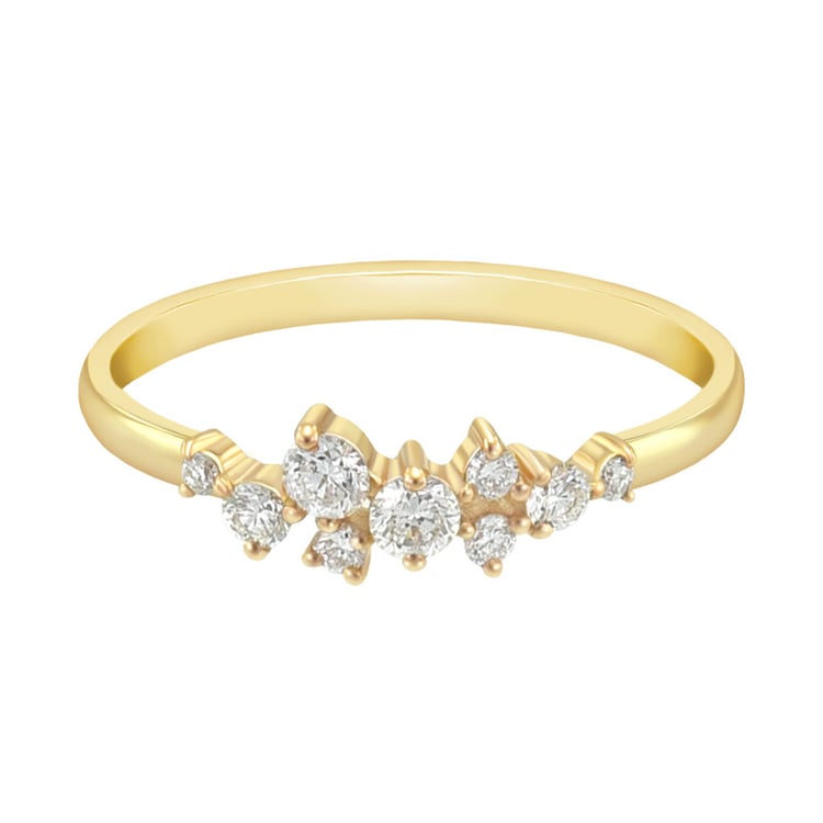 Cluster Ring mit Diamanten Isolde 69480