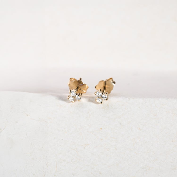 Ohrringe mit drei Lab Grown Diamanten Milou 147717