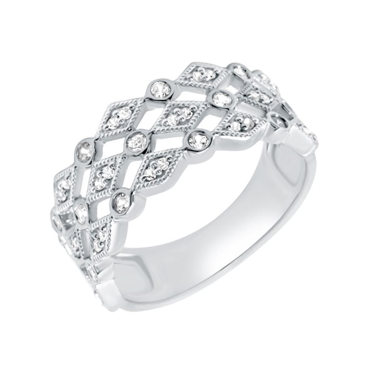 Moderner Ring aus Silber mit Lab Grown Diamanten Gunnar