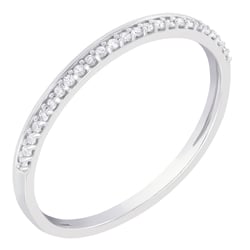 M Ring aus Gold mit Diamanten halbbesetzt Topsey