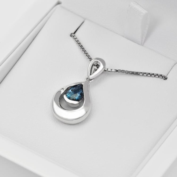 Silberner Anhänger mit Topas 28583