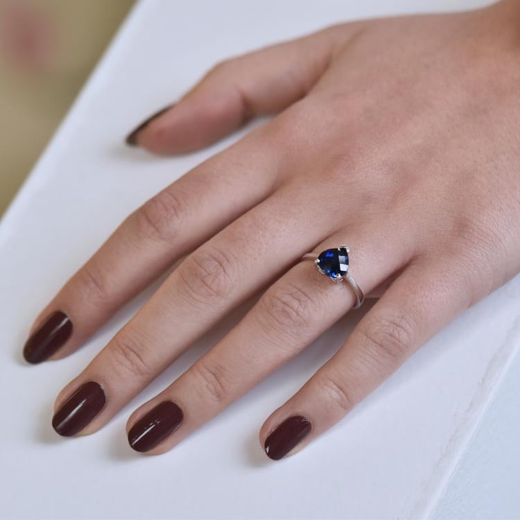 Goldring mit Saphirherz Perry 38269