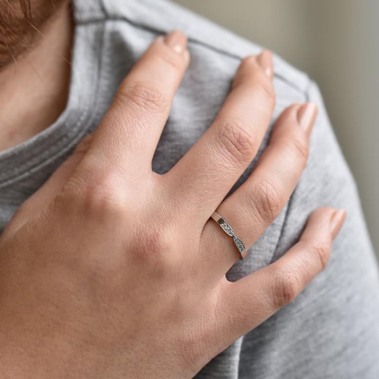 Eternity Platin-Ring mit Diamanten Hvala 77321