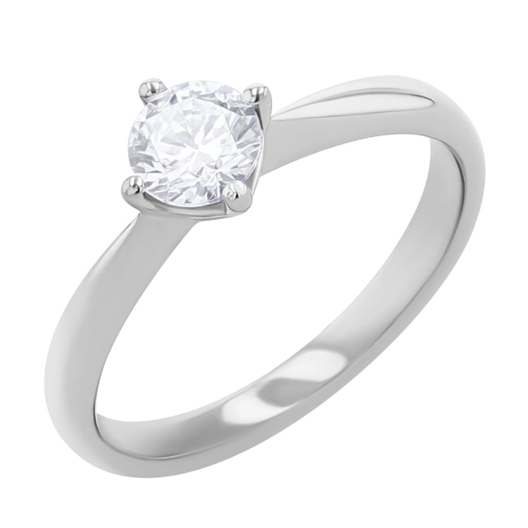 Silberner Verlobungsring mit Moissanit Mahiya