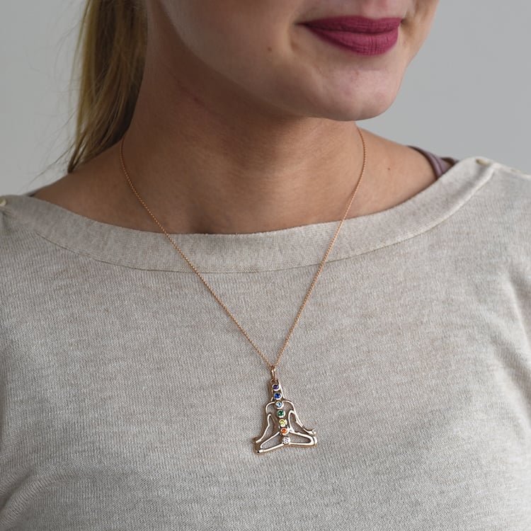 Anhänger aus Gold mit Chakras 62574