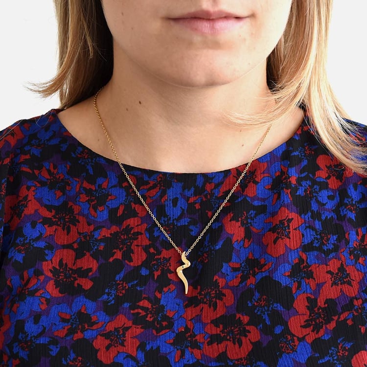 Silberner Anhänger mit blauem Diamanten Shanin 86226