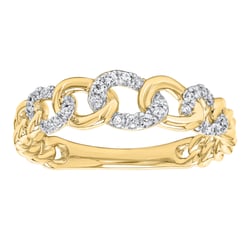 Geflochtener Goldring mit Lab Grown Diamanten Rakhi