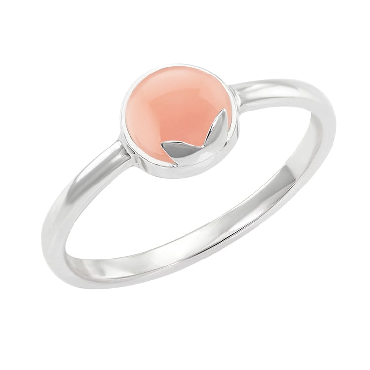 Goldring mit Cabochon-Koralle Yana