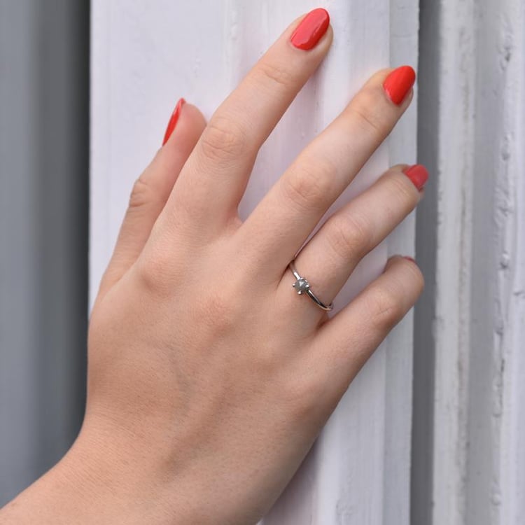 Goldring mit grauen Round-Diamanten Paolo 44262