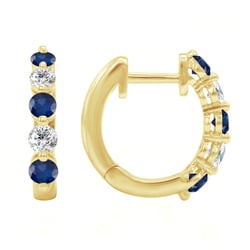 Creolen mit blauen Saphiren und Diamanten Chay