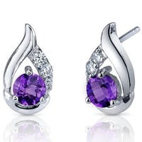 Silberohrringe mit Amethysten Edily