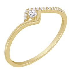 Goldener Verlobungsring mit Lab Grown Diamanten Anthia