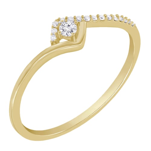 Goldener Verlobungsring mit Lab Grown Diamanten Anthia
