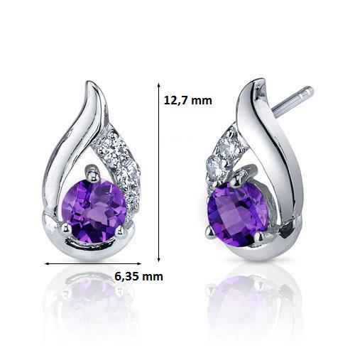 Silberohrringe mit Amethysten Edily