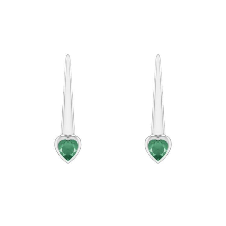 Hängeohrringe mit Smaragd Herzen Levy 144771