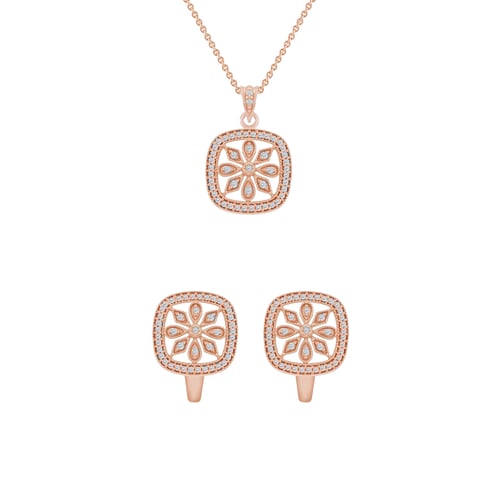 Schmuckset voller Blumen und Diamanten Lavern