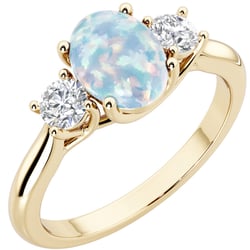 Verlobungsring mit Opal und Diamanten Brink