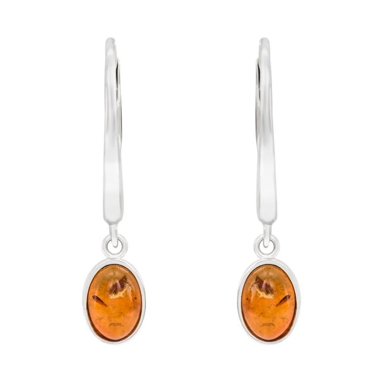 Goldene Ohrringe mit Bernstein Patrie 24812