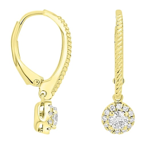 Silberne Ohrringe mit Lab Grown Diamanten Mona