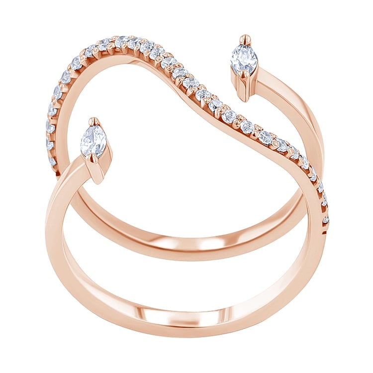 Atypischer Ring mit Moissaniten Lina 137123