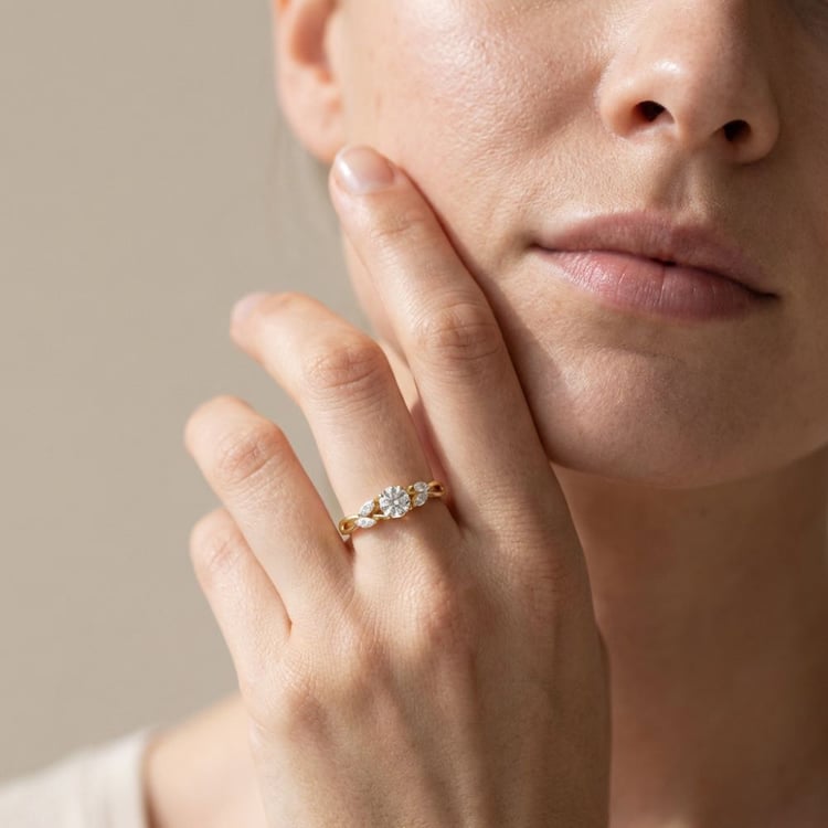 Romantische Scheidungsring mit Lab Grown Diamanten 165121