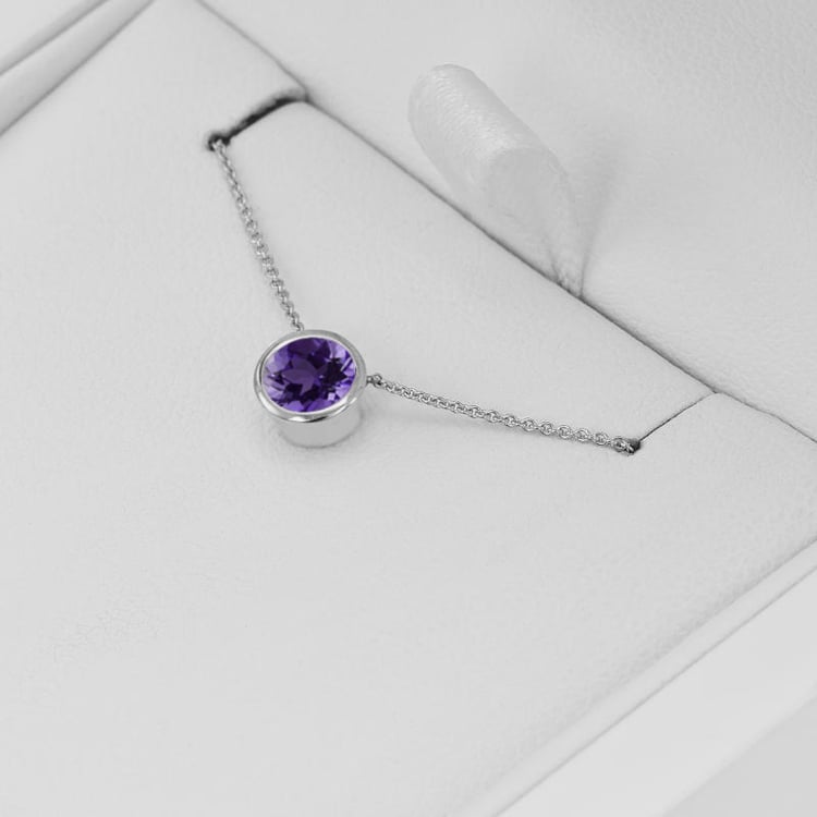 Halskette aus Platin mit Amethyst Jonie 71830