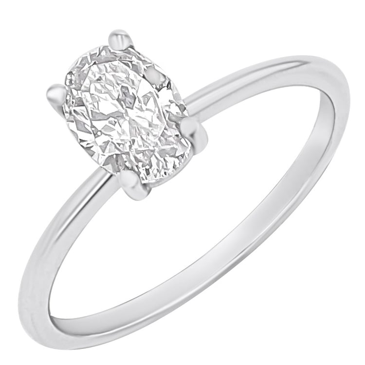 Verlobungsring mit Buchstabenund Lab Grown Diamanten Frost