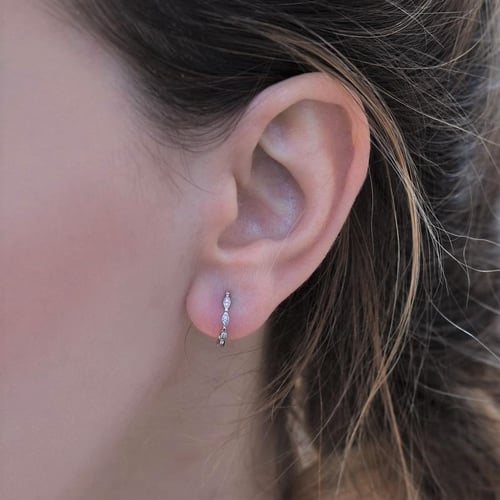 Creolen mit Lab Grown Diamanten Wontisa