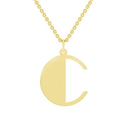 Anhänger mit ausgeschnittenem Buchstaben Alfabet