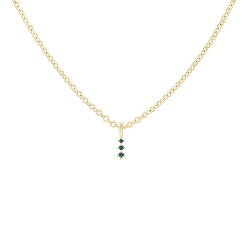 Silberner Anhänger mit blauen Diamanten Zusa