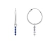 Goldene Hängeohrringe mit blauen Saphiren Elaine