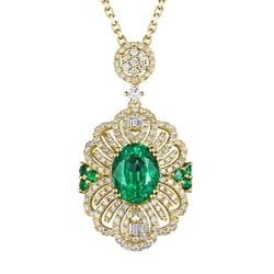 Anhänger mit Smaragden und Diamanten Kloe