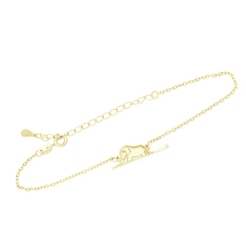 Silbernes Armband Der Kleine Prinz mit einem Elefanten und einer Gravur