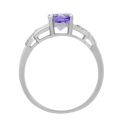 Goldener Amethystring mit Diamanten Alanyse