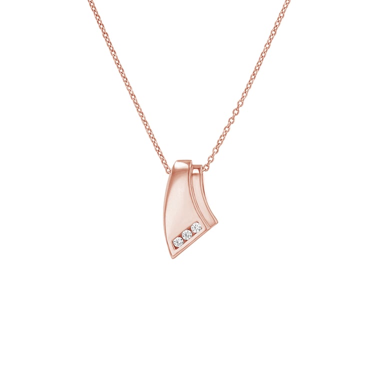 Goldener Anhänger mit drei Diamanten Kevin 78396