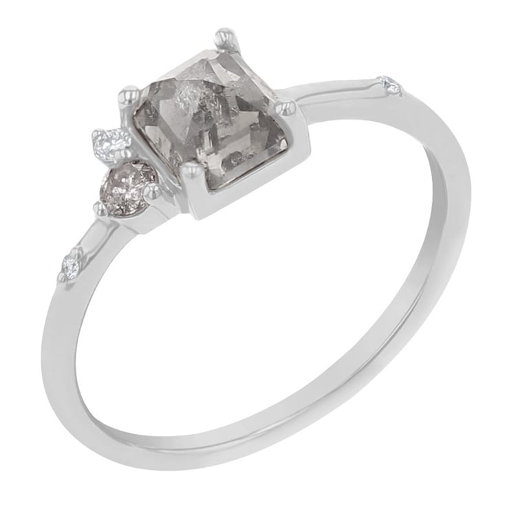 Ring mit Salt and Pepper Diamanten und Lab Grown Diamanten Kenya 121758