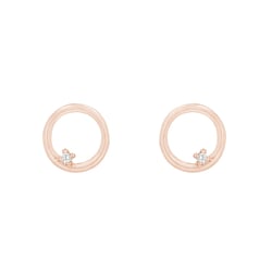 Goldene Karma Ohrstecker mit Diamanten Abner