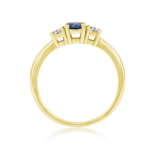 Wunderschöner Verlobungsring mit Saphir und Diamanten Manish