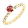 Turmalin Verlobungsring in Gold mit Diamanten Megha