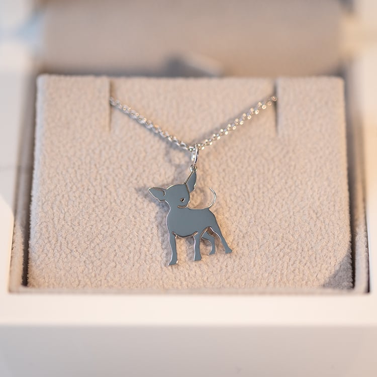 Anhänger in Form eines Hundes mit Gravur Chihuahua 98371