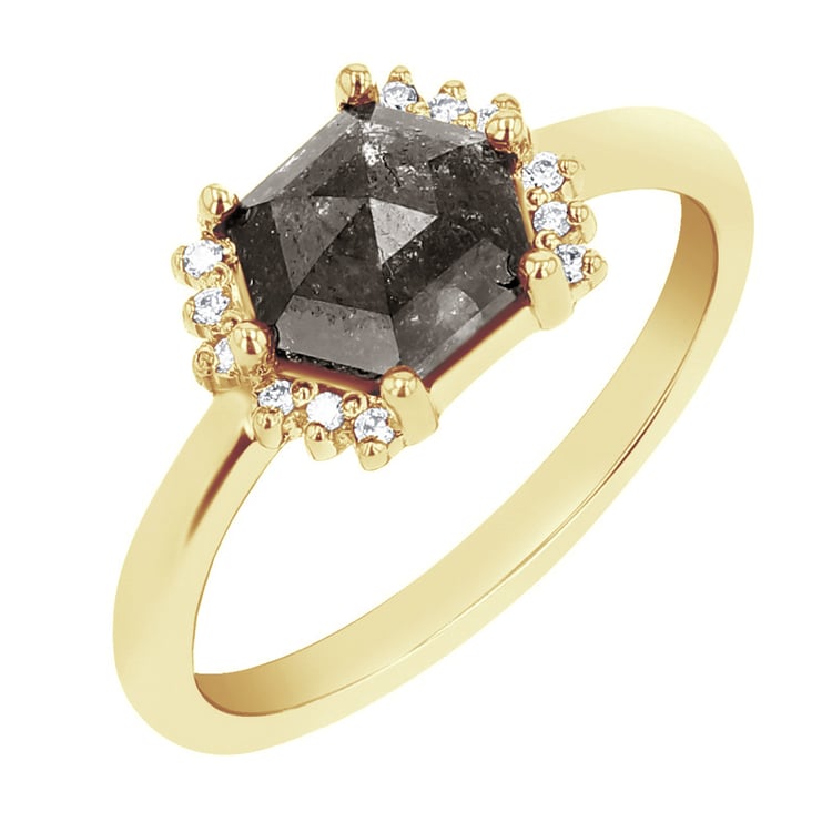 Goldener Ring mit Salt and Pepper Diamanten Wiley 125670