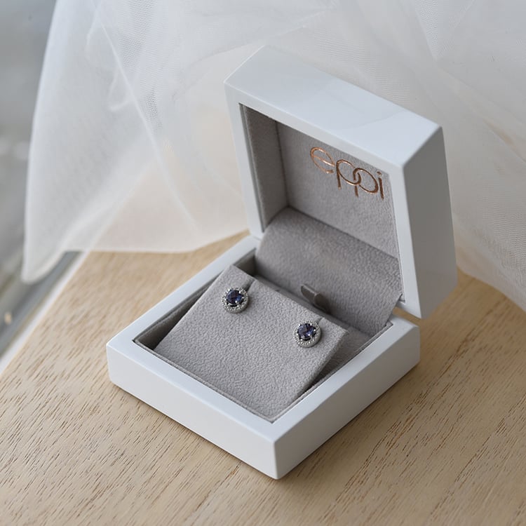 Alexandrite und Topase in goldenen Ohrringen Badulf 62773