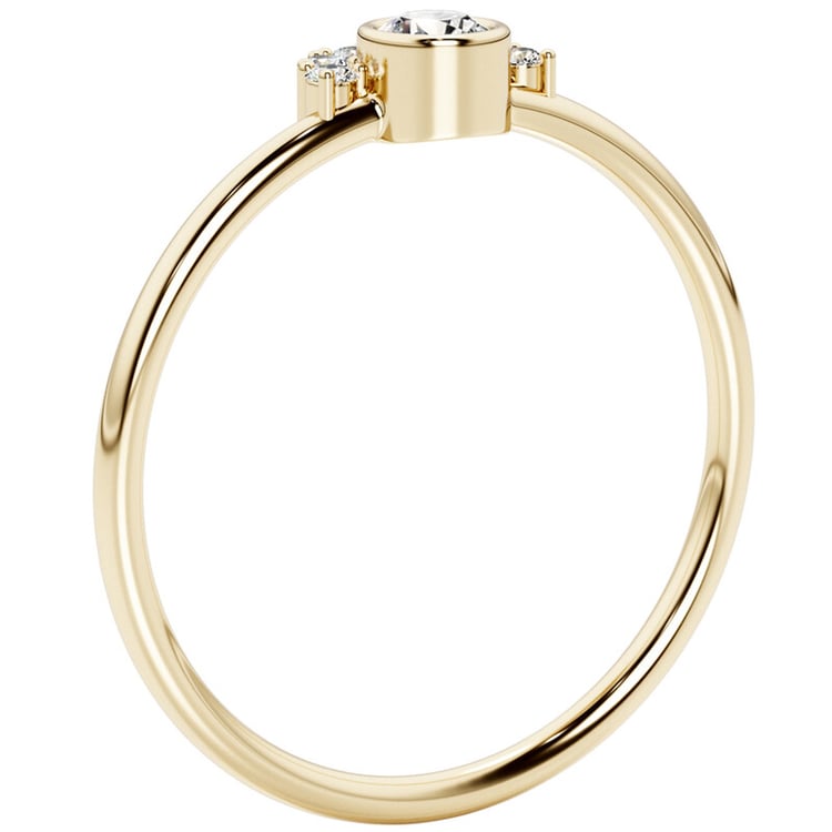 Ring mit einem halben Halo mit Diamanten Jorg 152314